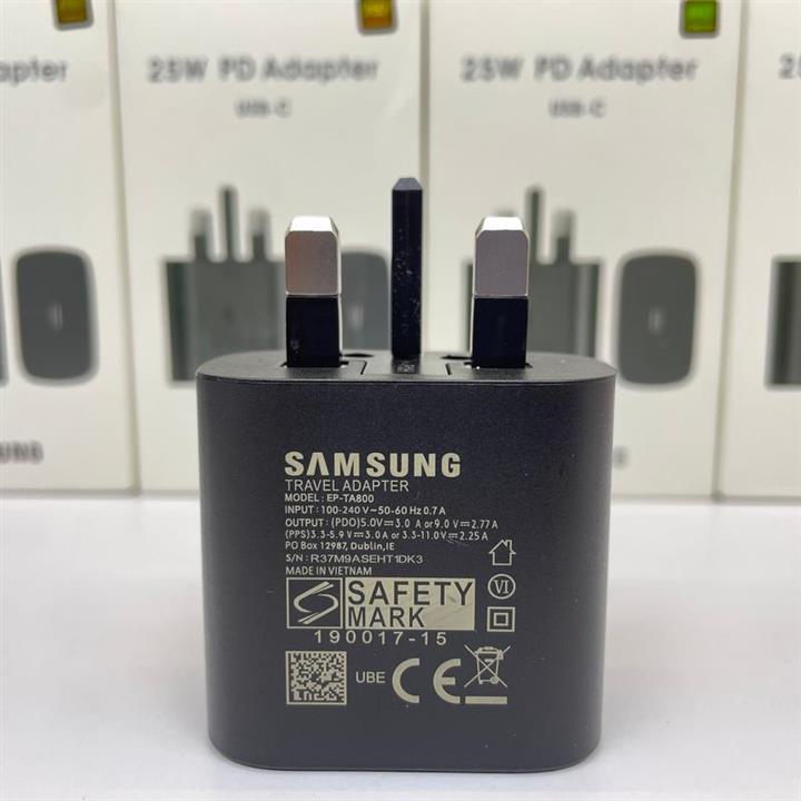 شارژر 25 وات سامسونگ اورجینال سوپر فست شارژ  3 پین مدل EP-TA800
